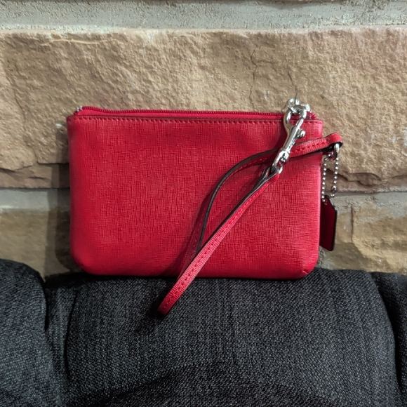 Coach Scarlet Red Wristlet Clutch - Picture 2 of 5